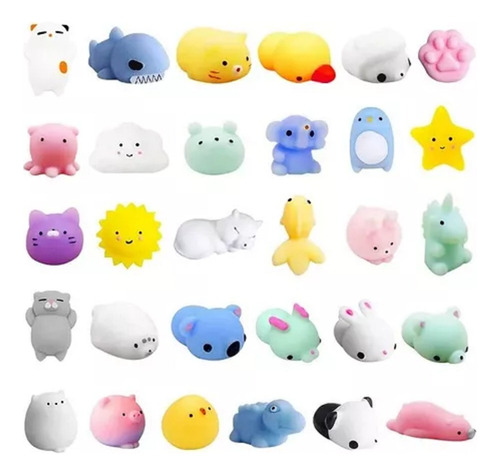 15 Squishy Mochi Escuishy Squish Kawaii Random Souvenir 3cm 