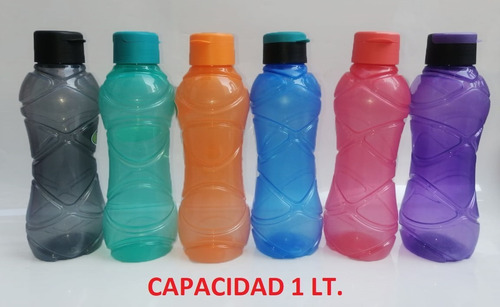 Lote De 6 Botellas Deportivas Para Agua 1 Lt Warrior