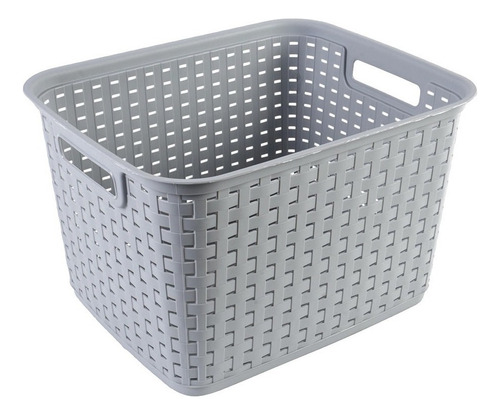 Gaveta Caja Sterilite Espresso 38x31x24 Cm Tipo Ratan 15 Pzs Color Gris Ratan Pe