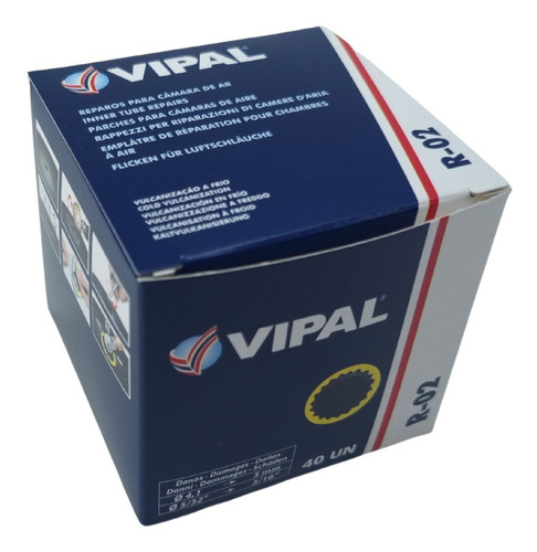 Imagem 4 de 6 de Remendo Vipal Câmara De Ar Carro Moto A Frio R02 R-02 40und