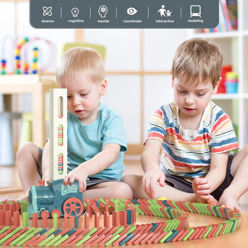 Juegos Para Niños Juguetes Domino Train: 180pcs Automatic Do