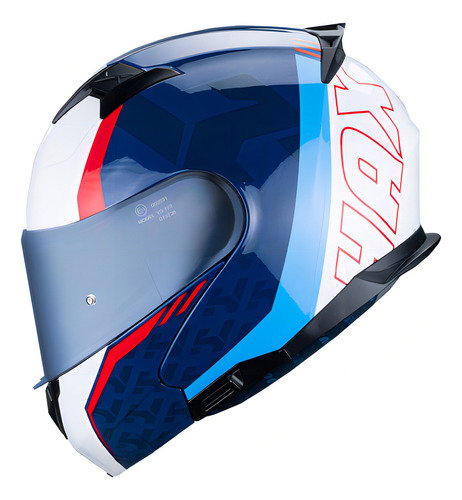 Hax Amatista Wind Casco Moto Color Azul/Blanco/Rojo Tamaño Del Casco Xl
