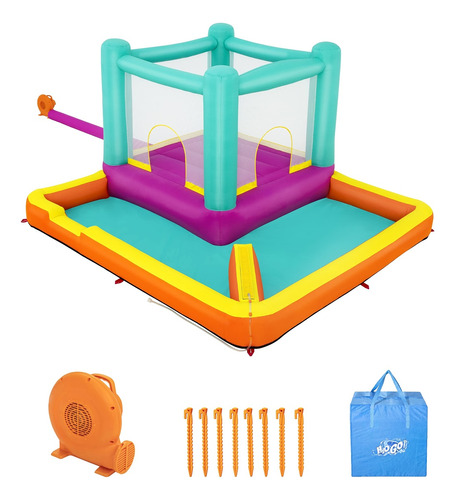 Piscina C Saltarin Colchon Inflable Y Soplador P/ Niños +2 