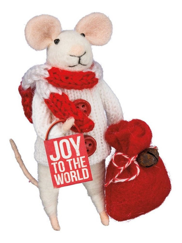 Primitive By Kathy Mouse Tiny Joy To The World Sign