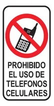 Comprar Cartel Prohibido Uso Teléfonos Celulares 10x18 Cm Empresa