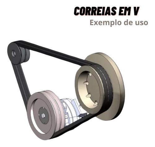 Correia 3l-580 Lisa Perfil V Para Maquina Motor Unidade