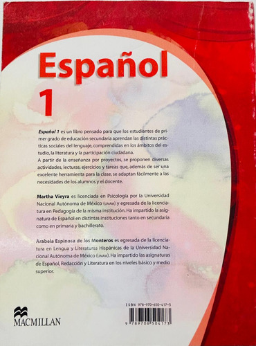 Un Libro - Español Secundaria Primer Grado