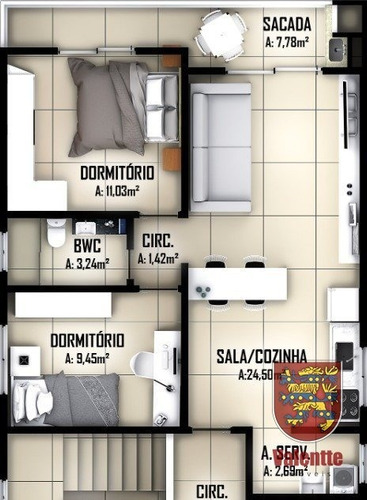 Imagem 2 de 2 de Apartamento - Serraria - Ref: 2632 - V-2632