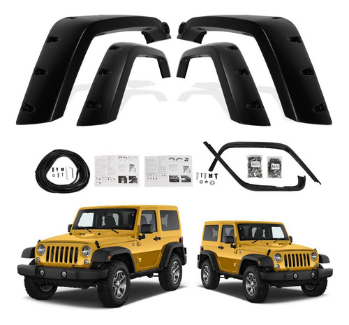 Llamada Guardabarro Textura Abs Para Jeep Wrangler Jk Bolt