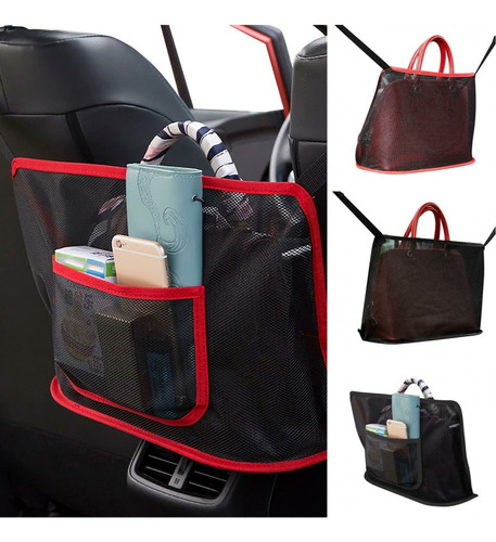 2pcs Bolsa De Red De Bolsillo For El Asiento Del Coche, Bol