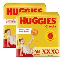 Comprar Pañales Huggies Classic Xxxg Pack X2 Género Sin género Tamaño Extra Extra Extra grande (XXXG)