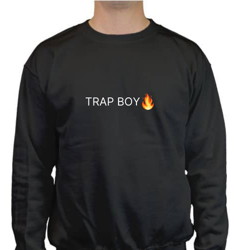 Sudadera Cuello Redondo - Trap Boy Fire - Colores Oscuros