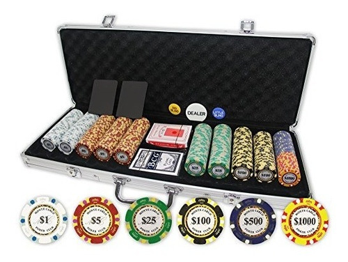 Set De 500 Fichas De Poker Monte Carlo  14 Gramos, 3