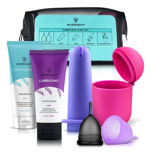 Ecoblossom Kit Completo De Copa Menstrual, Tazas Reutilizabl