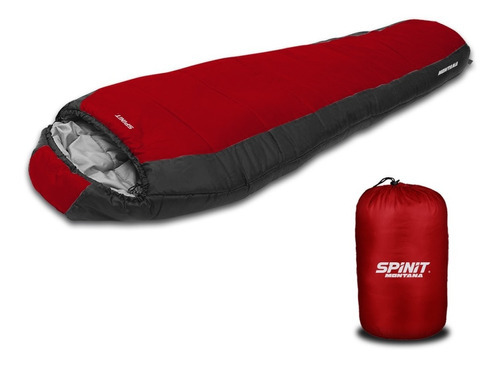 Spinit Montana color bordo con negro bolsa de dormir
