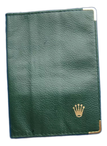 Cartera Porta Documentos Pasaporte Rolex Original Cuero 