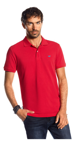 Polera Hombre Piqué Básica Ss Rojo Ferouch Ss 2022