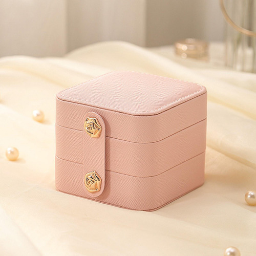 Joyero De Viaje Caja De Exhibición Desmontable De Cuero Pu