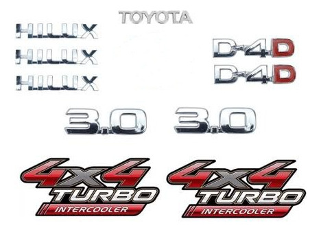 Juego Completo De Emblemas Insignias Toyota Hilux 2005-2015