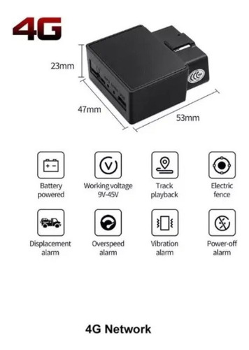 Gps Obd2 Iman 4glte Con Rastreo Por Sms 5m Precisión