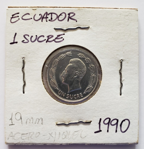 Imagen 1 de 2 de Moneda Ecuador 1 Sucre 1990 Unc