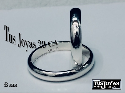 Anillos De Matrimonio Plata 925 Aros De Boda Plata 925 3mm