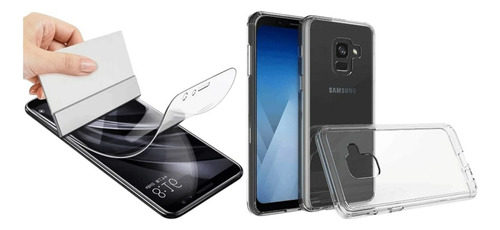 Funda Acrílico + Hidrogel Compatible Con Samsung A8 Plus