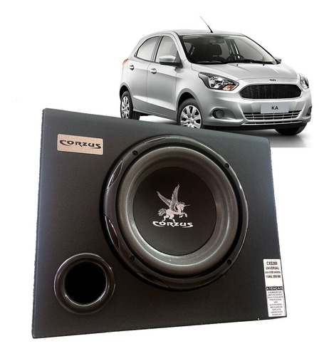 Caixa Subwoofer Corzus 8 Polegadas Novo Ford Ka 2015 2016