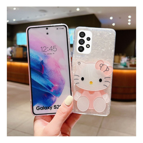 Y Case De Teléfono Kitty Cat Mirror Para Samsung S21/s22ultra