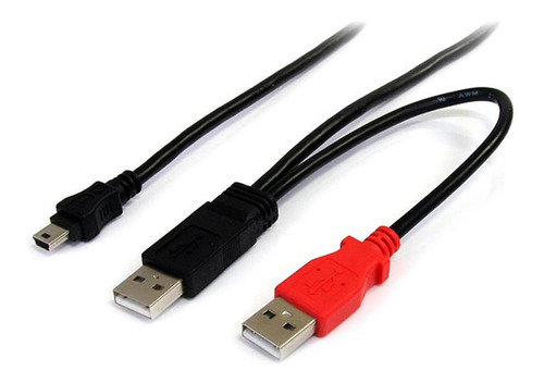 Cable 1,8m Usb 2.0 Mini B En Y Para Discos Duros