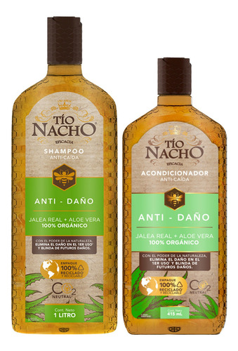 Kit Tio Nacho Shampoo Aloe 1lt + Aco Aloe 415 Ml