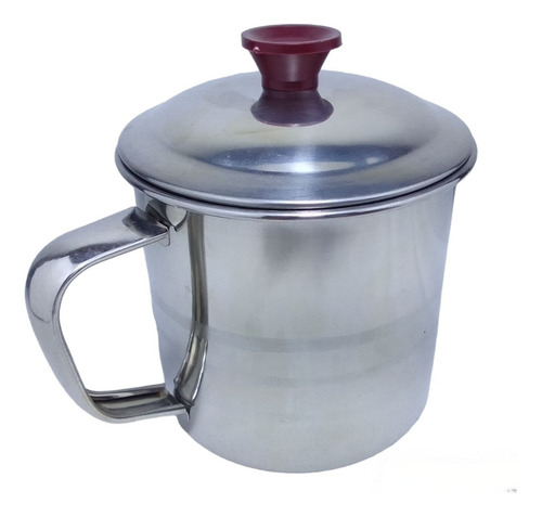 Taza De Acero Inoxidable De 8 Cm Con Tapa