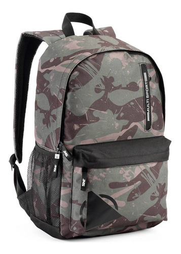 Mochila Masculina Escolar Camuflada Costas Reforçada G