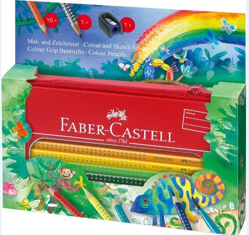 Faber-castell Art Grip Cartuchera Jungla X16