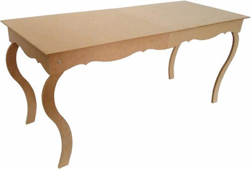 Mesa Luis Xv Provençal 100x60 Altura 80 Cm Festas Mdf Cru