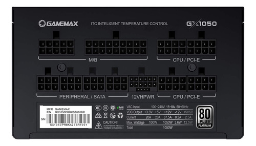 Gamemax Gx1050prbks8810br Fonte 1050w 80 Plus Platinum Modul