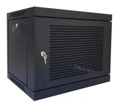 Rack Gabinete Cerrado 9u De Pared Ventilado Con Puerta Metal