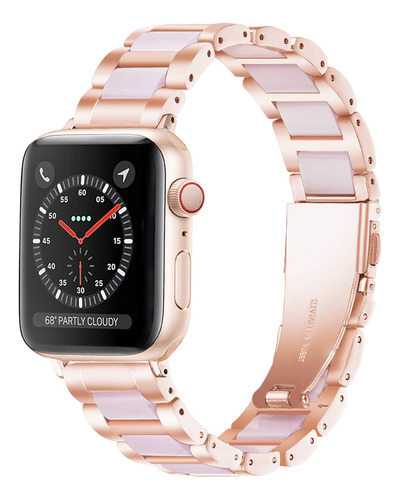 Correa Ligera Para Apple Watch  Resina Con Correa De Lujo D