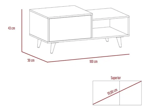 Mesa De Centro Bora- Rovere / Blanco Marquéz