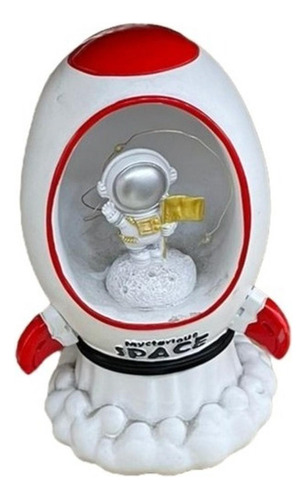Lampara Astronauta Decorativo Cohete Con Luz Led
