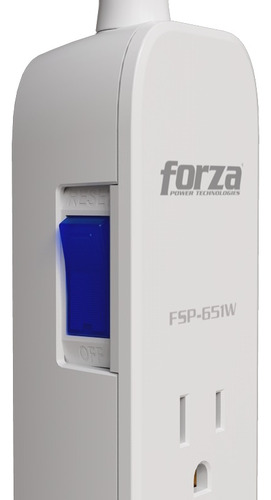 2 Multicontacto Forza Fsp-651w - 1625w 110/220 Blanco Blanco
