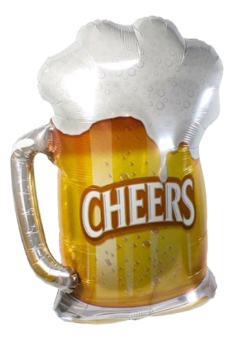 Globo Metalico Jarra De Chop Cerveza Para Cumpleaños