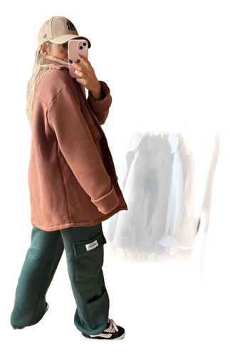 Camisaco De Joggers, Camisado Frizado Super Abrigado