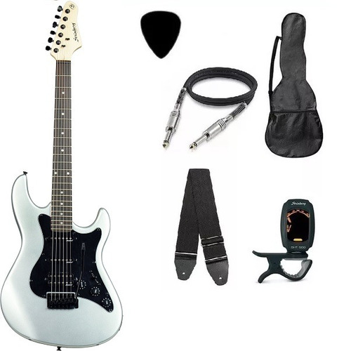 Kit Guitarra Strinberg Strato Egs267cz Afinador + Acessórios