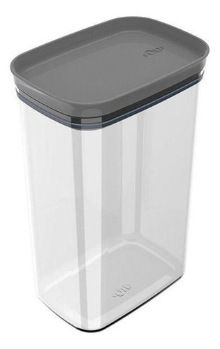 Contenedor Hermético Block Rectangular Gris 2,3 Lt