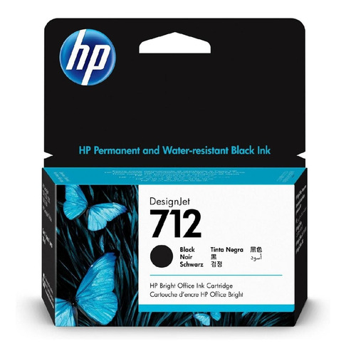 Cartucho De Tinta Hp Desingjet 712 Negro 38ml