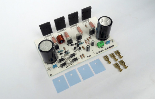 Placa 200w Com Fonte Embutida, Ativar Caixa,sub,amplificador