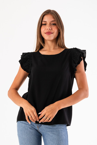 Blusa Volado Broderie Minji