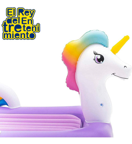 Imagen 3 de 7 de Colchón Inflable Bestway 1p Unicornio Niños P/camping El Rey