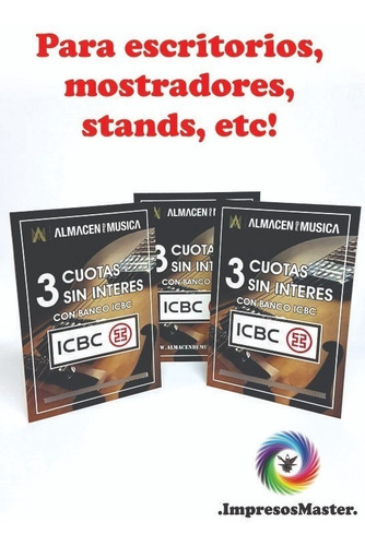 Cartel A3 Impresosmaster C/pie P/ Mostrador Stand Eventos